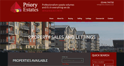 Desktop Screenshot of priory-estates.co.uk