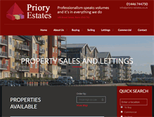 Tablet Screenshot of priory-estates.co.uk